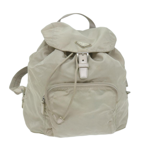 PRADA Backpack Nylon Ivory Auth 64459 - Picture 13 of 16